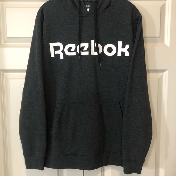 Men’s Reebok Grey Hoodie Sweatshirt, Size Medium - Picture 3 of 6